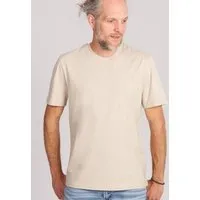 Life Tree Life-Tree Fairwear Organic Basic Shirt Men Burgundy / Ocre / Desert Dust beige, Natur, – Produktbild 1 von 1