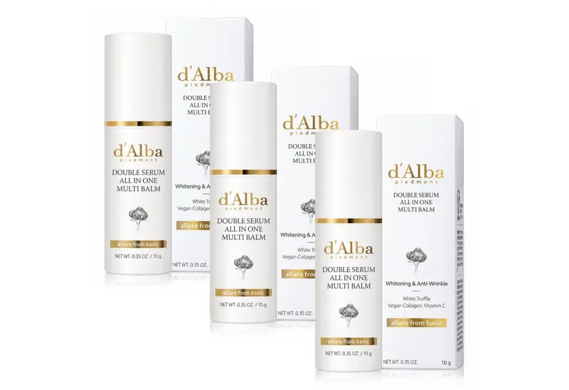 d'Alba Gesichtspflege Gesichtsbalm Anti Falten Serum Vitamin C Kollagen White Trüfflel, 3-tlg., Feuchtigkeitspflege, Straffheit, Vitamin C, Antioxidativ – Produktbild 1 von 5
