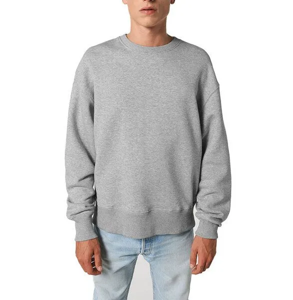 YTWOO YTWOO Lässiges Sweatshirt in Bio-Qualität, Pullover, Sweater, Unisex, Hellgrau meliert, – Produktbild 1 von 4