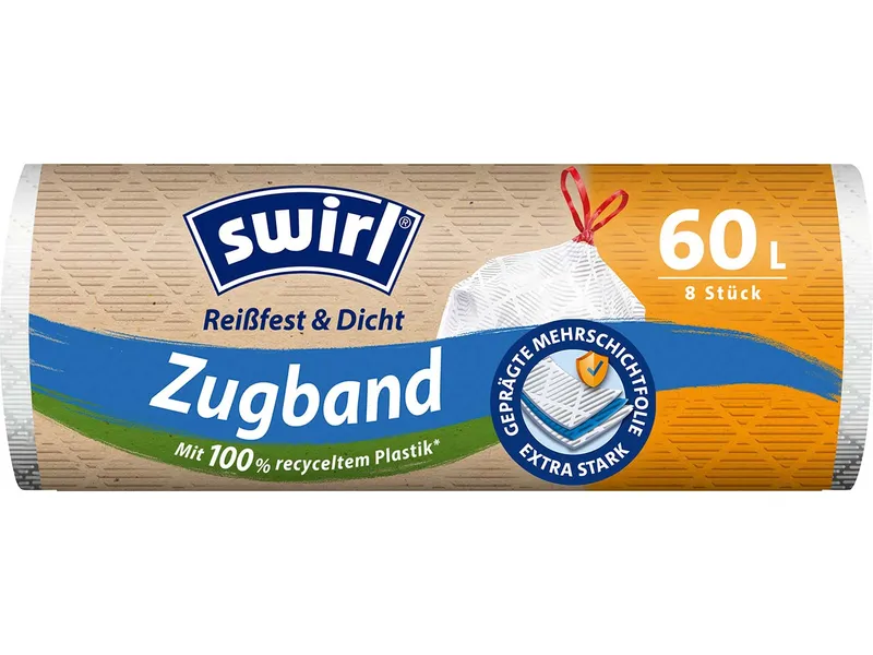 Swirl Swirl Müllbeutel mit Zugband, 60 l, 8 Stk. – Produktbild 2 von 4