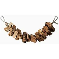 Kork-Deko Kork-Deko Schaukel für Vögel zum Knabbern aus Korkrinde | 40cm | Spielzeug für Vögel | Naturmaterial Kork | nachhaltig – Produktbild 1 von 1
