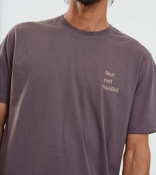 Gary Mash GARY MASH T-Shirt Nur net hudln! aus Biobaumwolle, Grau, – Produktbild 3 von 4