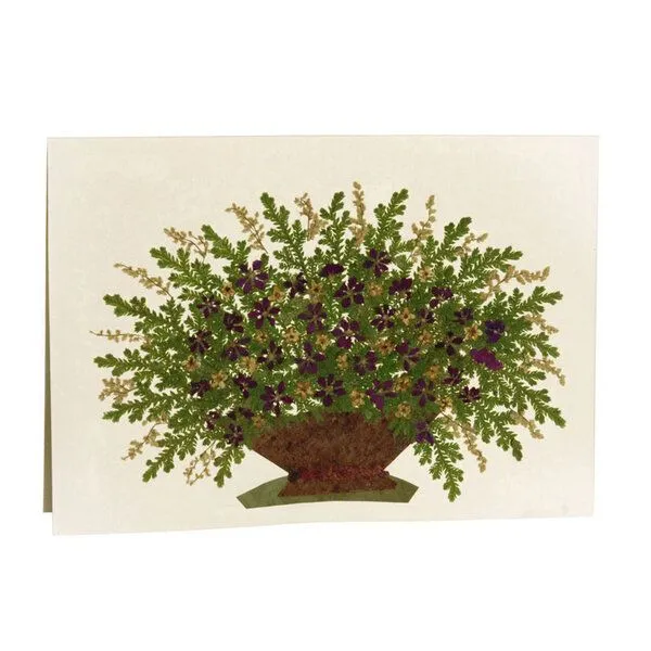 GLOBO Fair Trade GLOBO Fair Trade Grußkarte Wildblumen Violetter Strauss – Produktbild 1 von 2