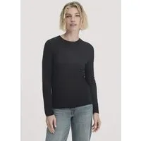 hessnatur hessnatur Strick Pullover Regular aus reiner Bio-Merinowolle, Schwarz, – Produktbild 1 von 1