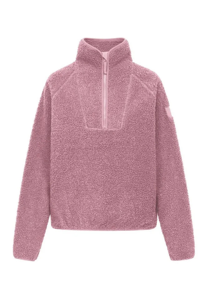 derbe derbe Fleecejacke Kuschelby Troyer Fleecepullover, Halfzip, warm, gemütlich, Rosa, – Produktbild 2 von 5