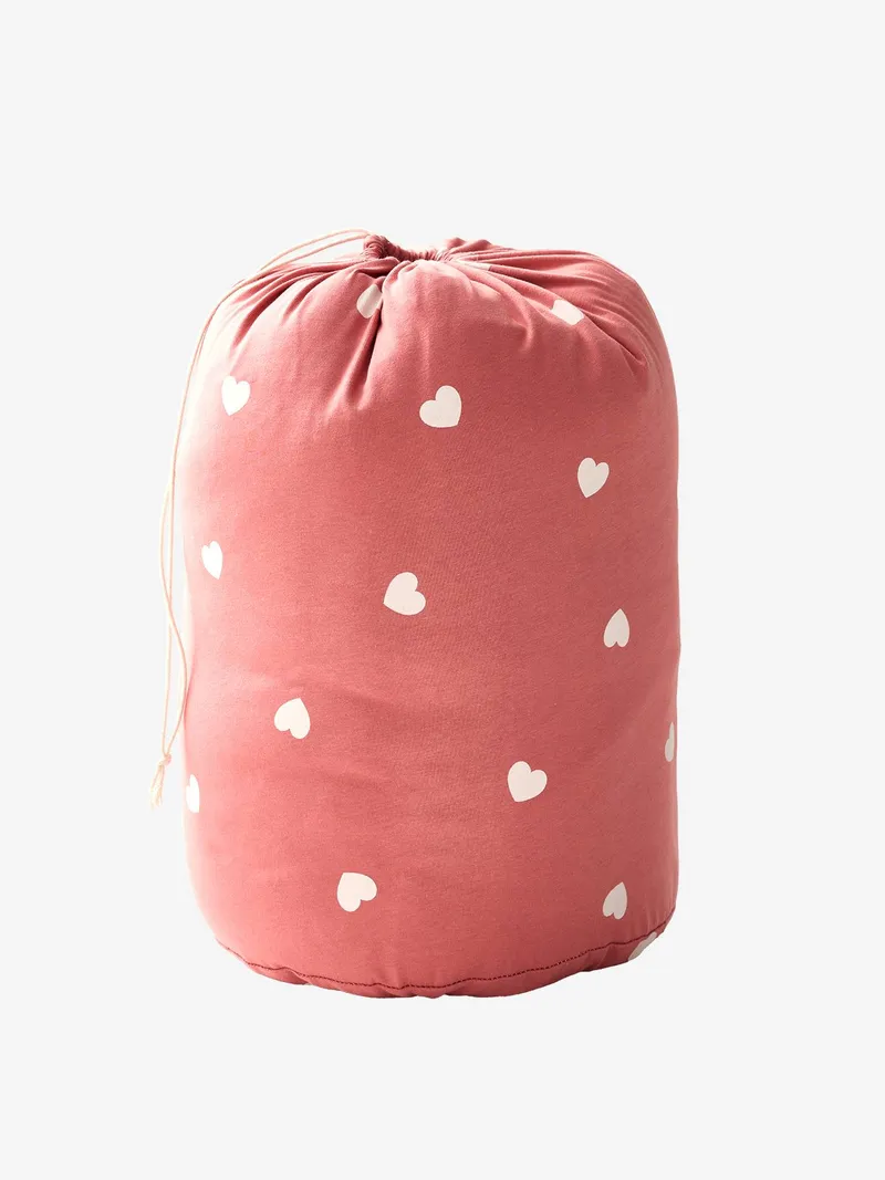 Vertbaudet Kinder Schlafsack MEIN HERZ, Altrosa, – Produktbild 4 von 4