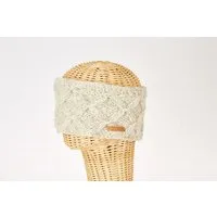 short'n'pietz short'n'pietz Schurwollstirnband mit Zopfrautenmuster, handgestrickt, Beige, – Produktbild 1 von 1