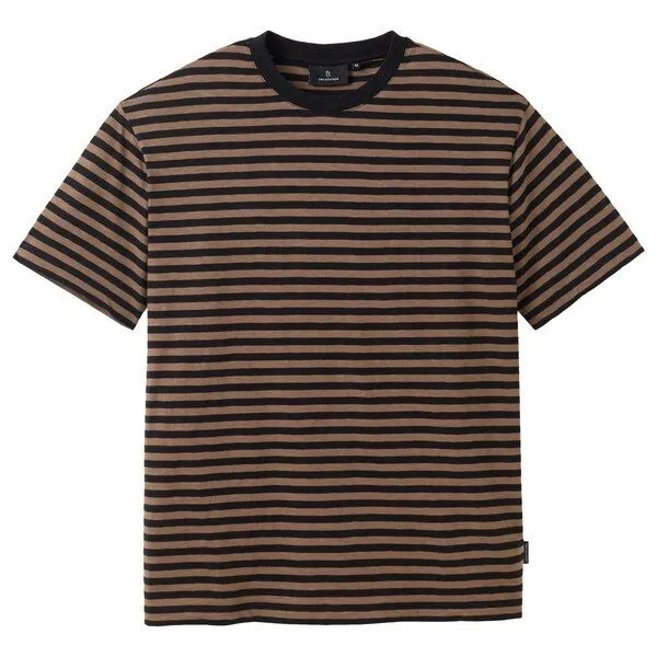 recolution recolution T-Shirt DELONIX STRIPES, Vintage brown, – Produktbild 1 von 2