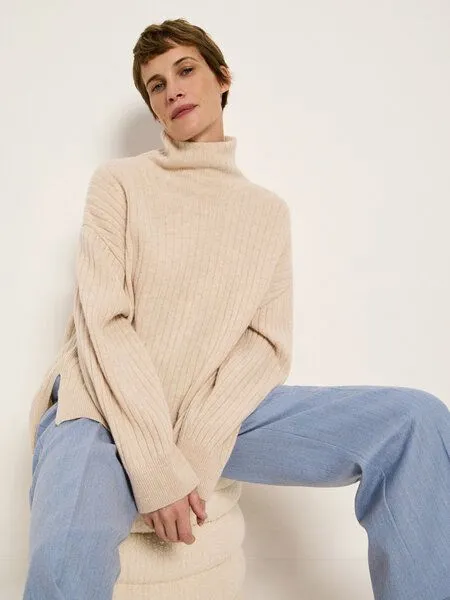 LANIUS LANIUS Rippenpullover, Sahara melange, – Produktbild 1 von 4