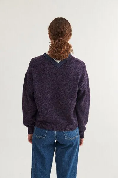 Basic Apparel Basic Apparel Lily Wollpulli, Rot-blau meliert, – Produktbild 3 von 4