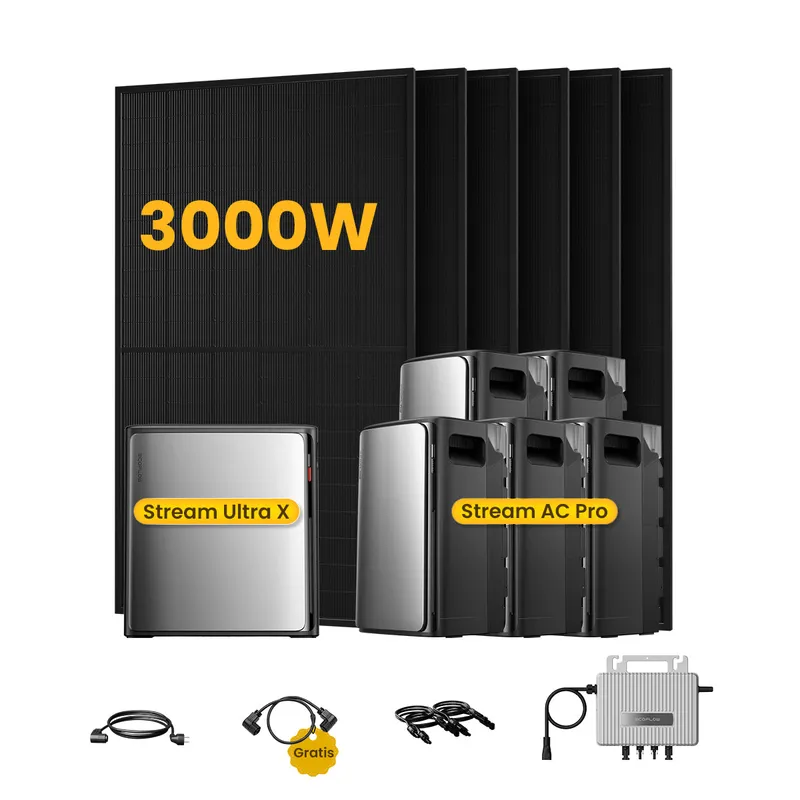 EcoFlow EcoFlow Stream Ultra X Solaranlage mit Speicher, inkl. 6 x 500W Bifazialen Solarmodulen, by Powerness (deal) - Stream Ultra X + 5 x Stream AC Pro | 13440Wh / ohne Zubehör / Standardversand – Produktbild 1 von 1