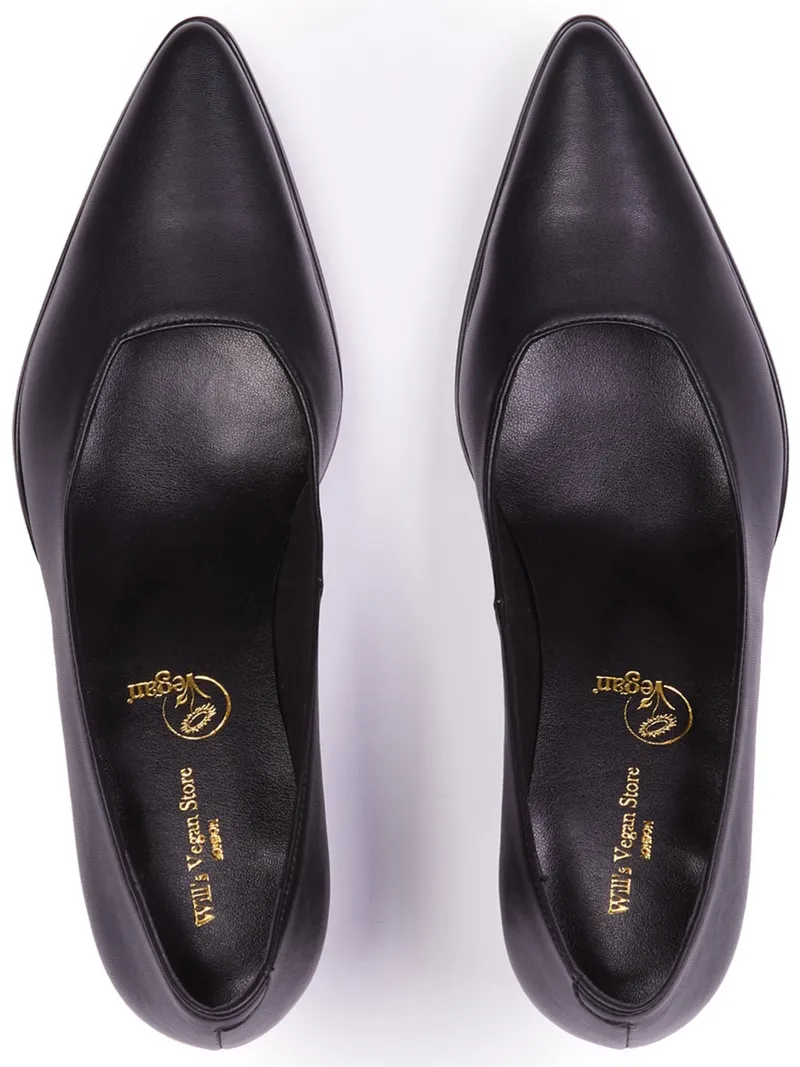 Will's Vegan Store Will's Vegan Store Damen vegan Pumps Point Toe Schwarz, Schwarz, – Produktbild 2 von 2