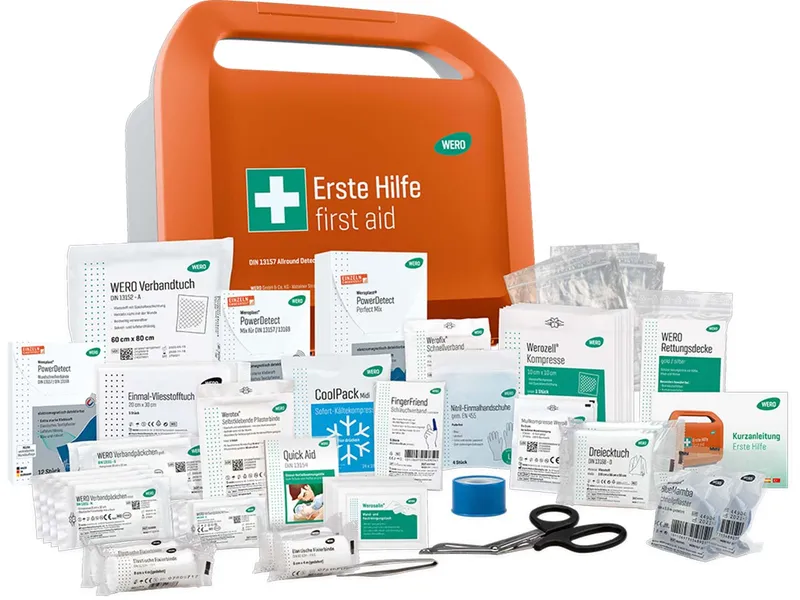 WERO WERO Erste-Hilfe-Koffer "Smart Case" DIN 13157, klein, Allround, detektierbar – Produktbild 1 von 1