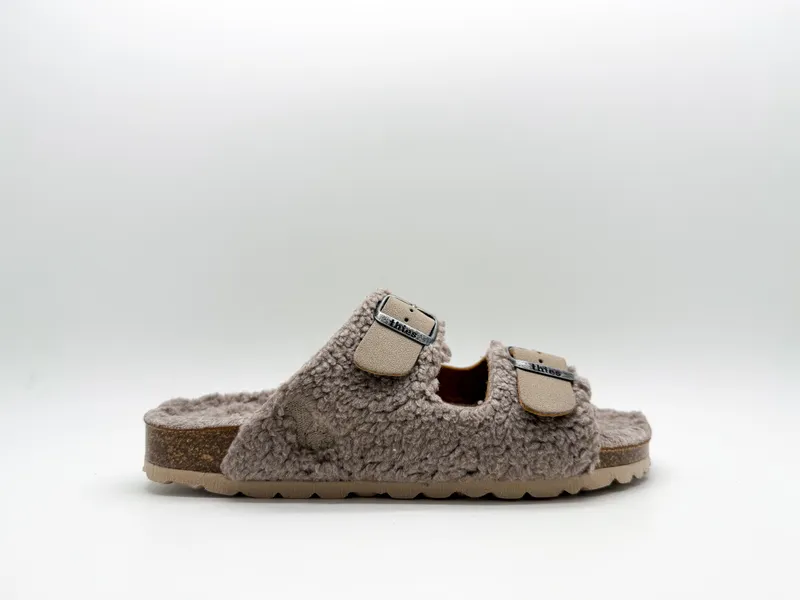 thies thies Damen vegan Sandalen Eco Teddy Mixed Stone Grau, Grau, – Produktbild 1 von 2