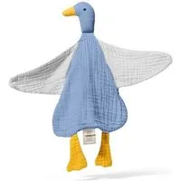 Mababu Mababu Schmusetuch Ente - 100% GOTS Bio-Baumwolle - Geschenke zur Geburt - Schnuffeltuch, Indigio blue, – Produktbild 1 von 1