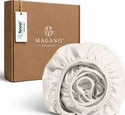 MAGANO Spannbettlaken, Luxus 100% TENCEL ™ Lyocell, Bettlaken, Gummizug: rundum, 400 TC Fadendichte, Hypoallergen, Thermoregulierend – Produktbild 1 von 1