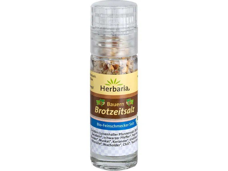 Herbaria Herbaria Bio-Gewürzsalz "Bauern Brotzeitsalz" in Glasmühle, 19 g – Produktbild 1 von 1