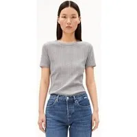 ARMEDANGELS ARMEDANGELS POINTELLE Damen T-Shirt aus 100% Bio-Baumwolle, Silver melange, – Produktbild 1 von 1