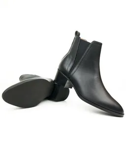 Will's Vegan Shop Will's Vegan Shop Spitz zulaufende Chelsea-Stiefel Schwarz Damen – Produktbild 1 von 1
