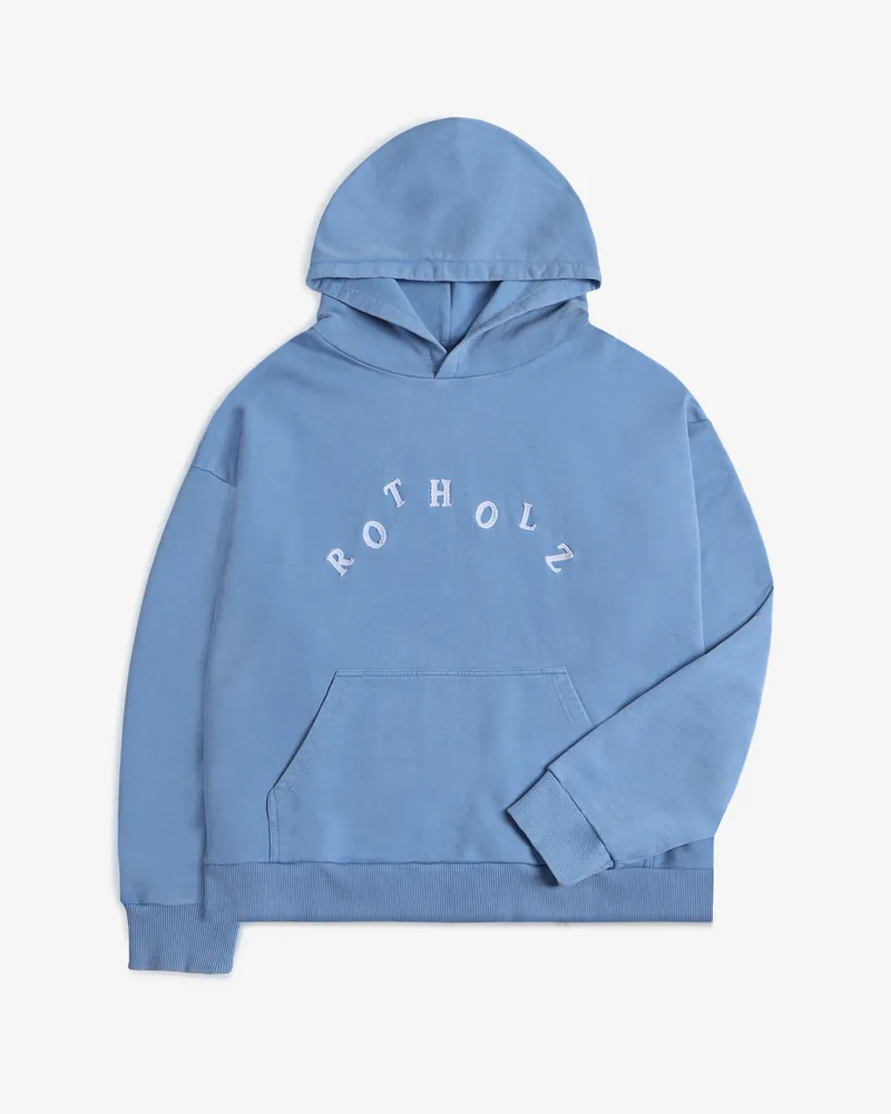 Rotholz Rotholz Damen vegan Hoodie Logo Faded Blau, Hellblau, – Produktbild 1 von 2