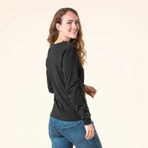 Living Crafts Living Crafts Langarm-Shirt - TARANA, Black (schwarz), – Produktbild 2 von 4