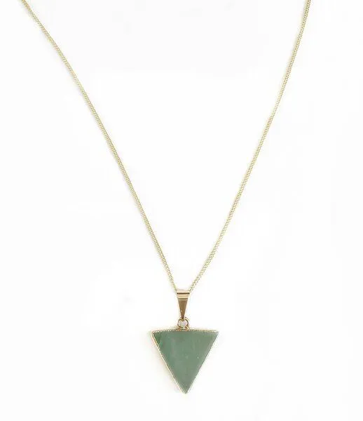 Crystal and Sage Aventurin Dreieck Halskette vergoldet von Crystal and Sage – Produktbild 1 von 4