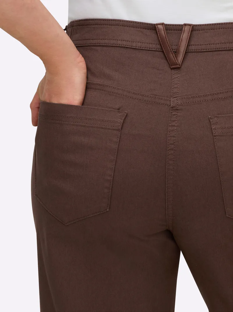 sheego 5-Pocket-Hose, Schoko, – Produktbild 2 von 2