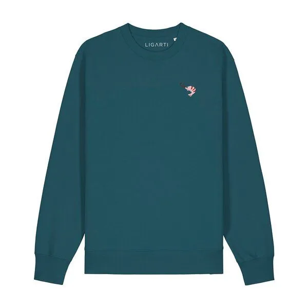 LIGARTI Bestickter Pullover – Nele der Shrimp – LIGARTI Tiermanufaktur, Altrosa, – Produktbild 3 von 3