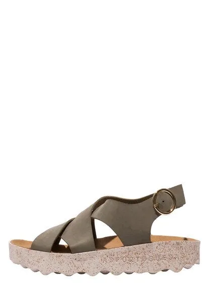ASPORTUGUESAS ASPORTUGUESAS Damen Sandale Cusk, Khaki, – Produktbild 3 von 4