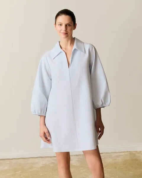 Studio.29 Studio.29 Ester Dress - Seersucker, Blue-white striped, – Produktbild 3 von 4