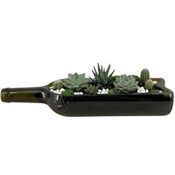 Upglassic Upglassic Upcycling-Planter | Weinflasche | Pflanzgefäß für Sukkulenten – Produktbild 1 von 1