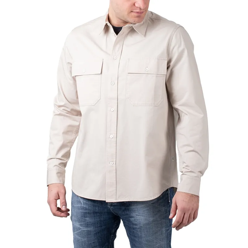 Wood Wood Wood Wood Avenir Stripe Flannes Shirt, Light sand, – Produktbild 1 von 2