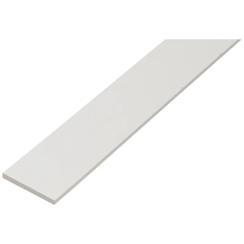 Alberts ALBERTS Flachstange, PVC weiß, LxBxS 1000 x 20 x 2 mm – Produktbild 1 von 1