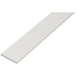 Alberts ALBERTS Flachstange, PVC weiß, LxBxS 1000 x 20 x 2 mm – Produktbild 1 von 1