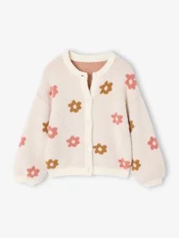 Vertbaudet Flauschige Mädchen Strickjacke mit Tiermuster – Produktbild 1 von 1