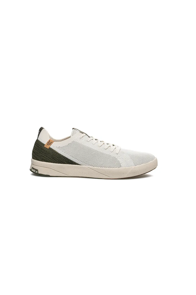 SAOLA SAOLA Herren vegan Sneaker Herren Cannon Knit 2.0 Weiß/Olive, Weiß, – Produktbild 1 von 2
