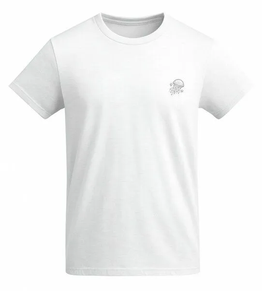vis wear vis wear Qualle Familie - Organic Shirt, Weiss, – Produktbild 1 von 3