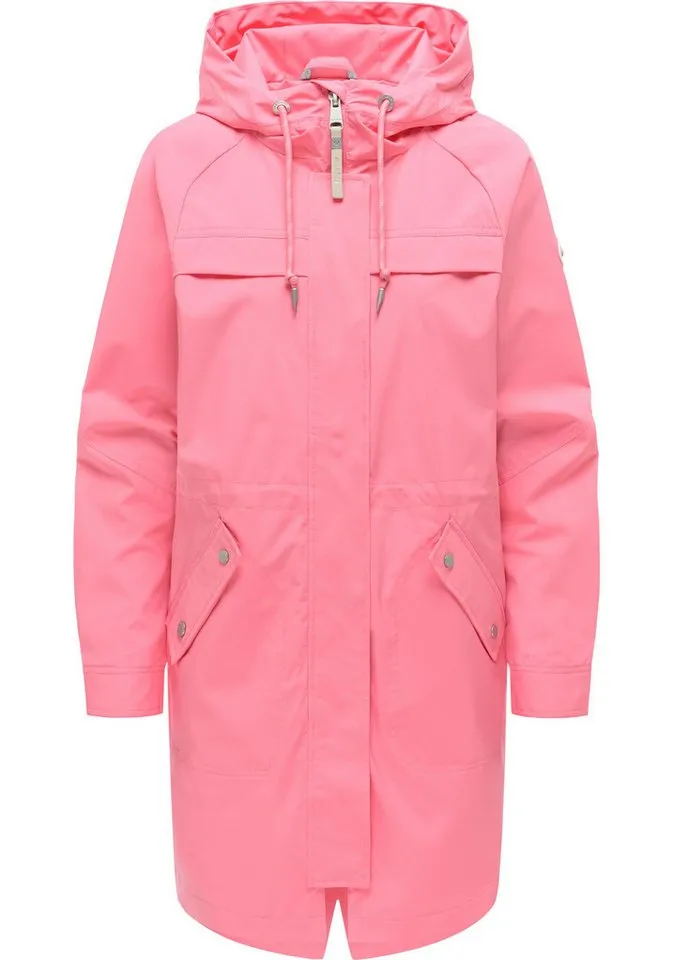 ragwear ragwear Regenmantel Ximenna wasserdichter und atmungsaktiver Damen Übergangsparka, Rosa, – Produktbild 2 von 5