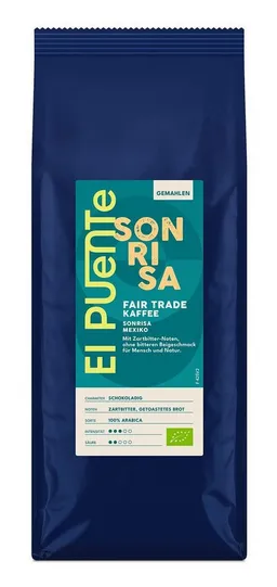 El Puente El Puente Sonrisa - Bio-Kaffee gemahlen 500 g – Produktbild 1 von 1
