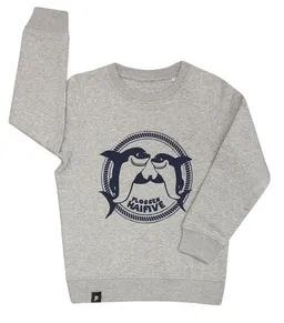 päfjes päfjes Flossen Hai Five - Hai - Fair Wear Kinder Sweater - grau – Produktbild 1 von 1