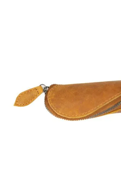 Alpenleder Alpenleder Stifteetui, Mäppchen DRAHDI, Cognac, – Produktbild 2 von 2