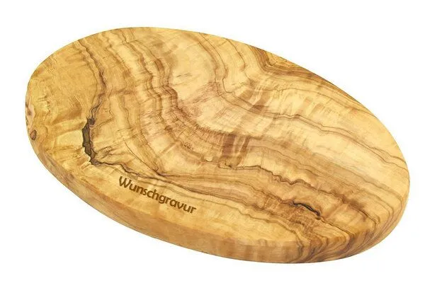Olivenholz erleben Olivenholz erleben Frühstücksbrett OVAL aus Olivenholz – Produktbild 3 von 5