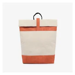 Kork-Deko Kork-Deko Weiß-rot Wickelrucksack aus Kork für Freizeit & Business – vegan & wasserabweisend – Produktbild 1 von 1