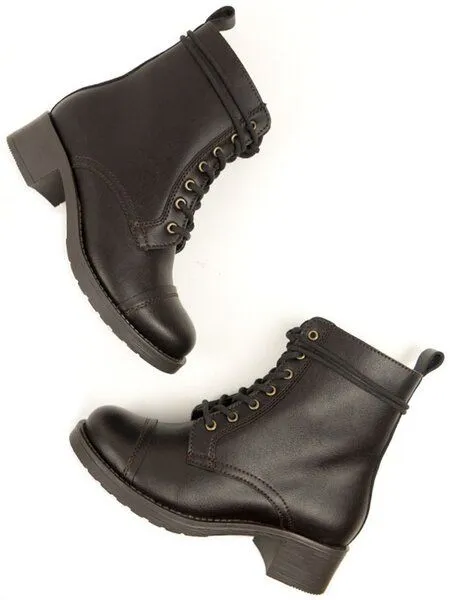 Will's Vegan Shop Will's Vegan Shop Flieger-Stiefel 2 Dunkelbraun Damen, Dunkelbraun, – Produktbild 1 von 1