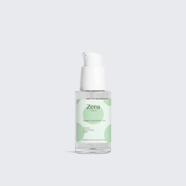 Zero Skin Zero Skin Deep Hydration Gel- 30 ml - Ultraleichtes Hyaluron Gel – Feuchtigkeitsboost & Anti-Aging, glättet feine Linien mit multimolekularer Hyaluronsäure & Sodium PCA, mit Bio-Aloe Vera, Weißem Tee & Salbei – vegan – Produktbild 1 von 4
