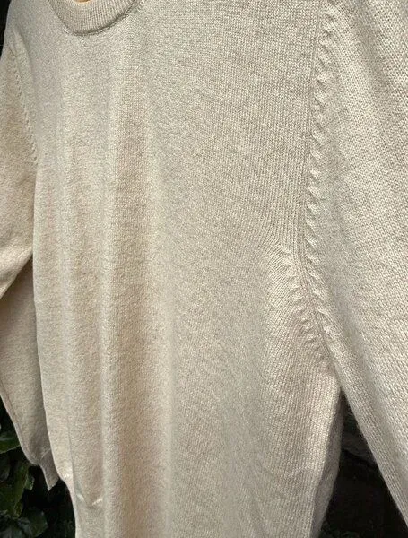 Wooliie Wooliie Handgefertigter 100% Kaschmirpullover – pflanzlich gefärbt, Unisex, Creme (naturfarbe), – Produktbild 1 von 4