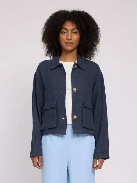 Mazine Mazine Leichte Jacke für Frauen - aus 100% Leinen, Blau (ink blue), – Produktbild 2 von 5