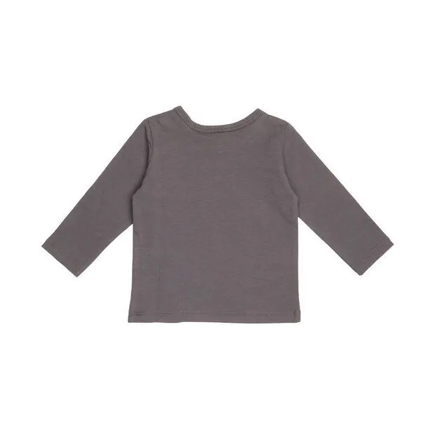 Walkiddy Kinder Langarmshirt GOTS zertifiziert, 95% Bio-Baumwolle, grau, Igel-Motiv, weich & elastisch – Walkiddy – Produktbild 2 von 3