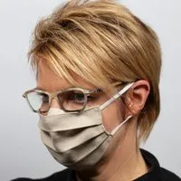nahtur design nahtur-design Mund-Nasen-Maske für Brillenträger aus Bioleinen, Natur, – Produktbild 1 von 1