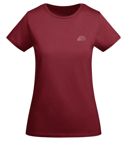 vis wear vis wear Schildkröte Familie - Damen Organic Shirt, Rot, – Produktbild 4 von 4